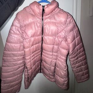 Calvin Klein Dusty Pink Quilted Puffer Jacket